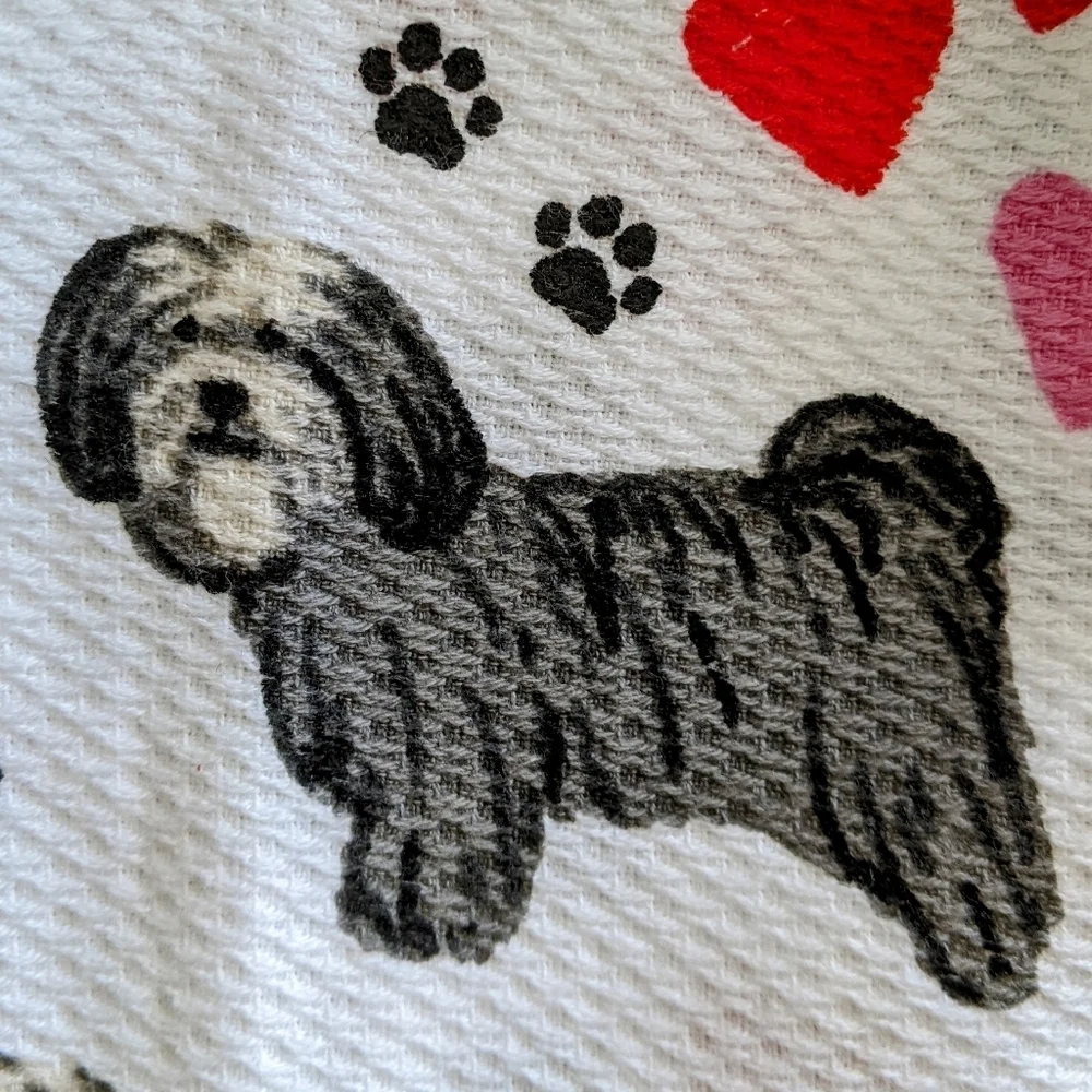 Boston Terrier Frenchie Various Dogs Hearts Set of 2 Kitchen Towel Set Multi NWT